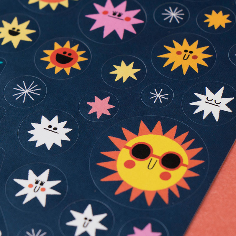 Creative activity with stickers